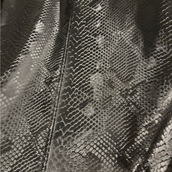 Black Snakeskin Long Sleeve Bodysuit - Picture 3 of 3